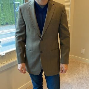 Joseph & Feiss Olive Green Wool Blazer